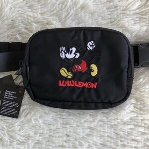 Lululemon Athletica Black Mickey Mouse Belt Bag